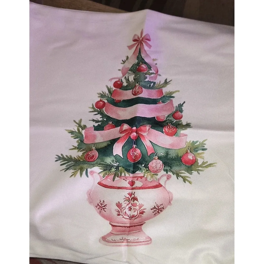 2 Pk‎ Christmas Chinoiserie Tree Gifts Pillow Covers 18x18, Christmas Tree